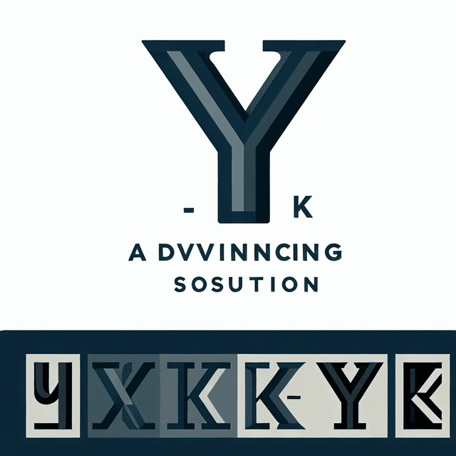 professional logo with letter Y and K